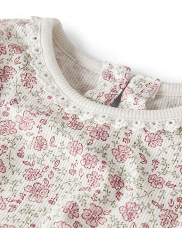 Toddler Girl 2-Pack Organic Cotton Ribbed Tees, 