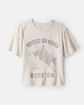 Boys Western Rodeo Short-Sleeve Graphic Tee - Ivory, 