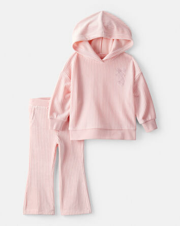 Baby 2-Piece Ballerina Hoodie & Pant Set - Pink, 