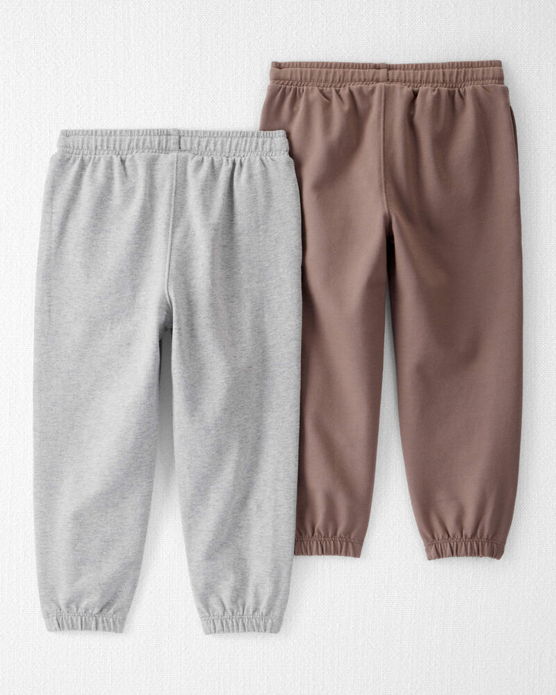 Toddler 2-Pack Organic Cotton French Terry Sweatpants, image 2 of 10 slides