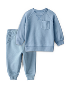 Baby Boy 2-Piece Daydream Fleece Long-Sleeve Sweatshirt & Joggers Set - Pink/Blue, image 1 of 6 slides