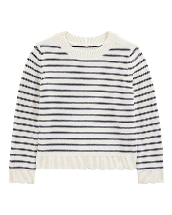 Kid Striped Pullover Sweater - Black/White, 
