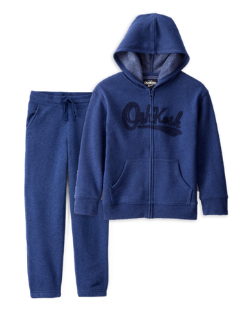 Boys 2-Piece Daydream Fleece Zip Jacket & Joggers Set - Blue, 