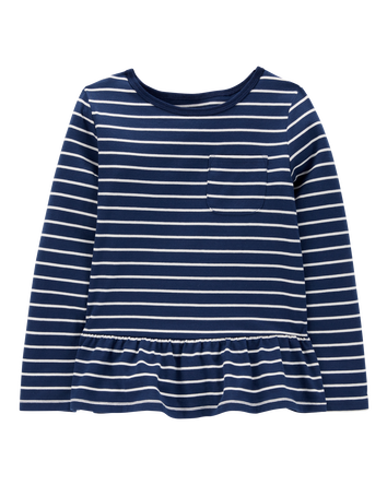 Kid Striped Peplum Top, 