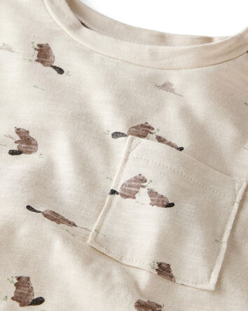 Toddler Boy 2-Pack Organic Cotton Tees in Beaver Creek Print, 