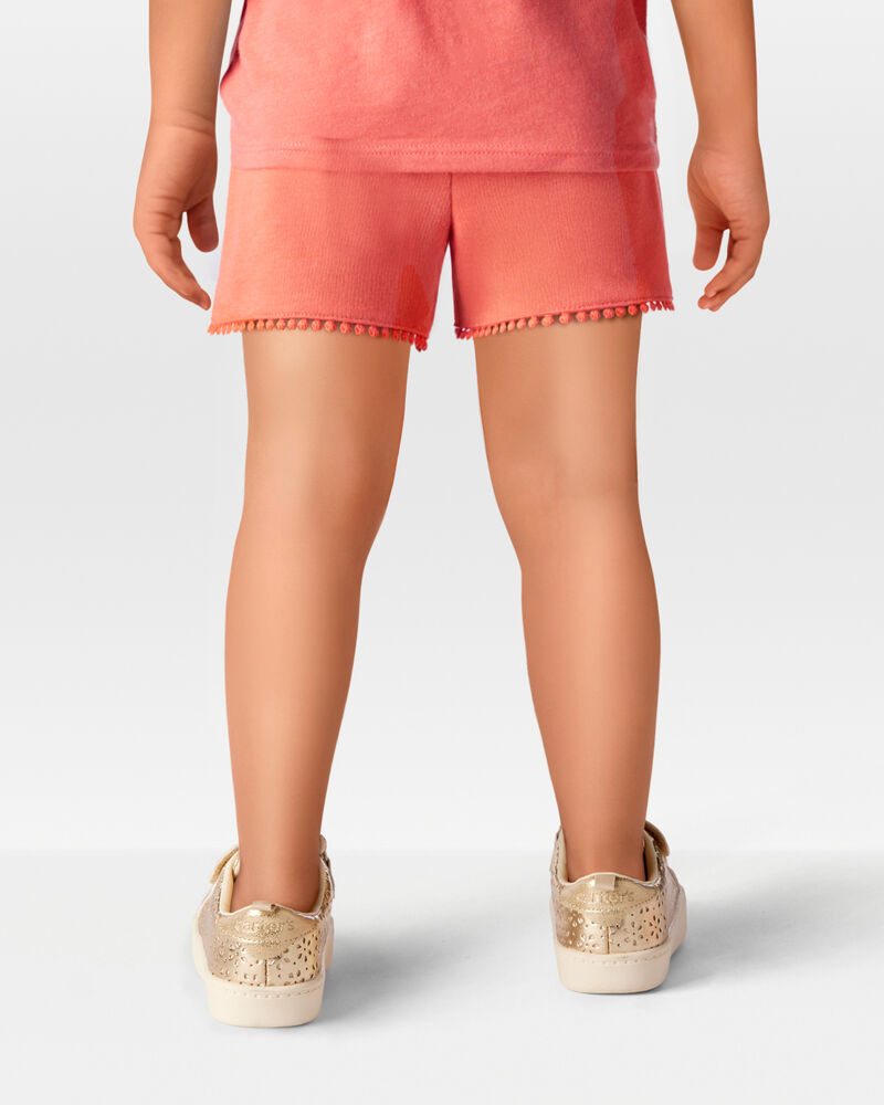 Toddler 2-Piece Aloha Tee & Pom Pom Dolphin Shorts Set - Coral
, image 7 of 7 slides