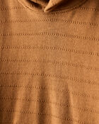 Baby Boy Cotton Long-Sleeve Hooded Top - Brown, image 2 of 4 slides