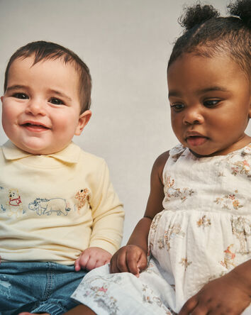 Baby Disney&copy; Winnie the Pooh Embroidered French Terry Pullover Sweatshirt - Yellow, 