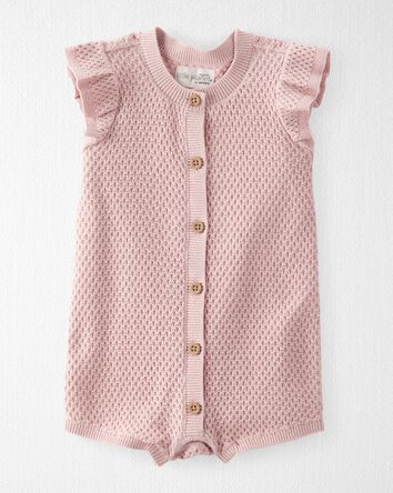 Baby Organic Cotton Sweater Knit Romper, 