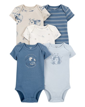 Baby 5-Pack Short-Sleeve Bodysuits, 