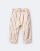 Toddler Striped Playground Pant - Beige/Olive, image 2 of 7 slides