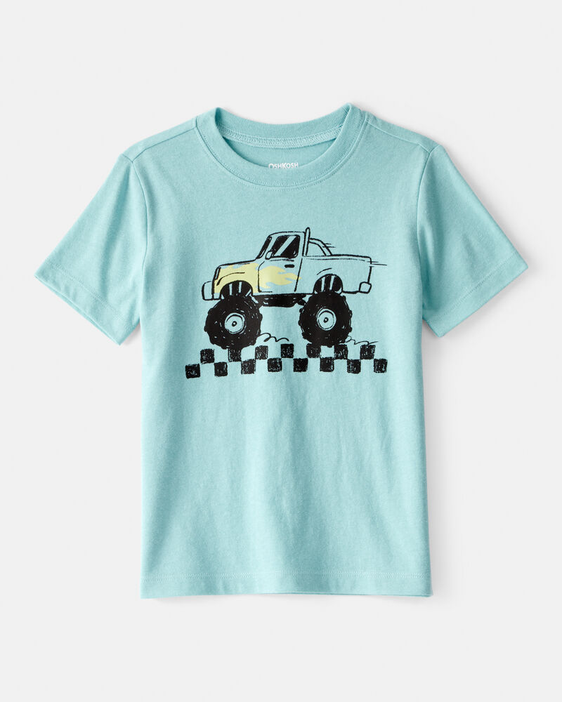 Toddler Boy Monster Truck Short-Sleeve Graphic Tee - Blue, image 1 of 3 slides