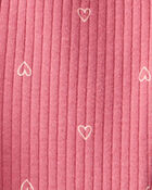Baby Girl Heart Print Cotton Pull-On Pants - Pink, image 3 of 4 slides