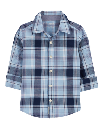 Baby Plaid Button-Front Shirt
, 