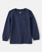 Baby Boy Long-Sleeve Pocket Tee - Navy, image 1 of 3 slides