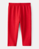 Baby Girl Pull-On Stretch Rib Leggings - Red, image 2 of 4 slides