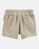 Toddler Pull-On Twill Shorts - Khaki, image 4 of 6 slides