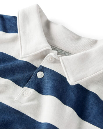 Kid Organic Cotton Henley Top in Stripes, 