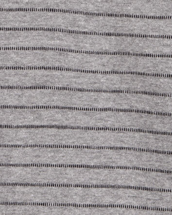 Baby Striped Hooded Shirt  - Grey, 