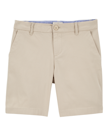 Girls Stretch Chino Shorts - Khaki, 