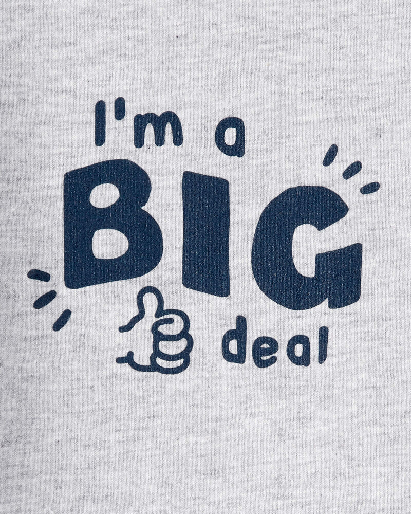 Baby Boy Long-Sleeve Graphic Bodysuit - Grey, image 2 of 3 slides