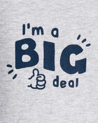 Baby Boy Long-Sleeve Graphic Bodysuit - Grey, image 2 of 3 slides