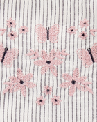 Toddler Girl Striped Flutter-Sleeve Dress - Black, image 3 of 4 slides