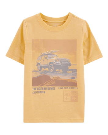 Kid Beach Graphic Tee - Yellow, 