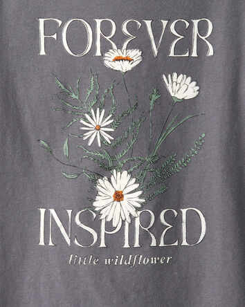 Girls Wildflower Long-Sleeve Graphic Tee - Grey, 