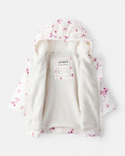 Baby Girl Floral Long-Sleeve Midweight Anorak Jacket - White, image 2 of 3 slides