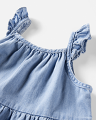 Toddler Girl Organic Cotton Chambray Dress, image 3 of 5 slides