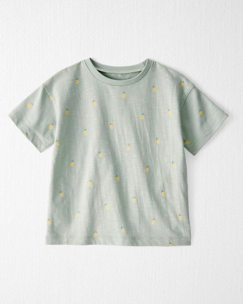 Toddler Organic Cotton Pineapple-Print Tee, image 1 of 4 slides