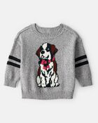 Baby Boy Dog Sweater - Grey, image 1 of 3 slides