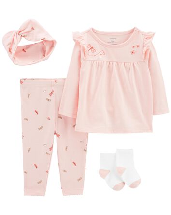 Baby 4-Pack Top and Leggings Set, 