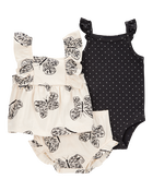 Baby Girl 3-Piece Little Diaper Cover Set, image 1 of 4 slides