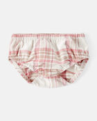 Baby Girl 2-Piece Plaid Cotton Long-Sleeve Dress Set - Pink/White, image 5 of 6 slides