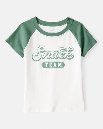 Girls Snack Team Short-Sleeve Graphic Tee - Green/White, 
