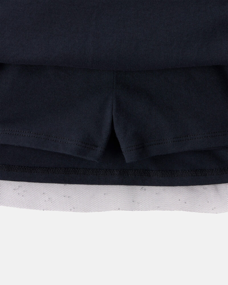 Toddler 2-Piece Halloween Cat Tee & Tulle Skirt Set - Black, image 3 of 6 slides