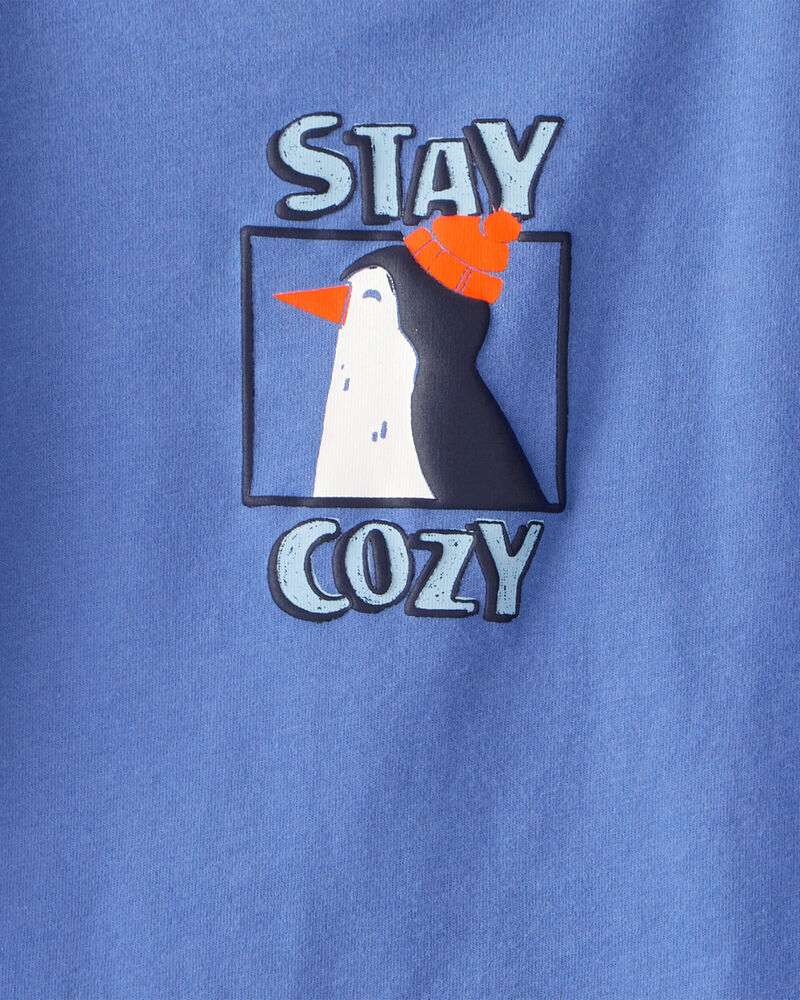 Toddler Boy Penguin Graphic Tee - Blue, image 3 of 4 slides