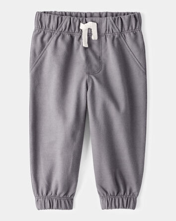 Baby Boy 2-Piece Striped Polo Bodysuit & Pull-On Pant Set, 