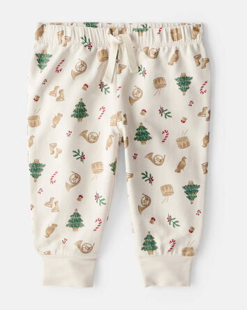 Baby Boy Print PurelySoft Long-Sleeve Tee & Pant Set - White, 