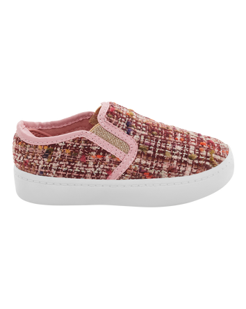 Toddler Tweed Slip-On Casual Shoes, 