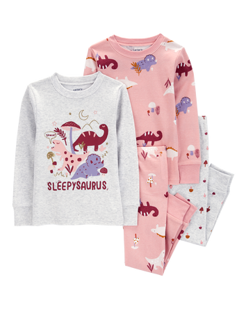 Toddler 4-Piece Dinosaur Pajamas, 