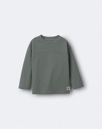 Toddler Boy Chillin' Long-Sleeve Relaxed Graphic Tee - Olive, 