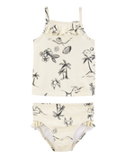 Toddler 2-Piece Beach Print Tankini Set, image 1 of 4 slides