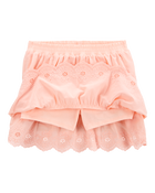 Kid 2-Piece Cinched Fashion Top & Eyelet Skort Set, image 5 of 6 slides