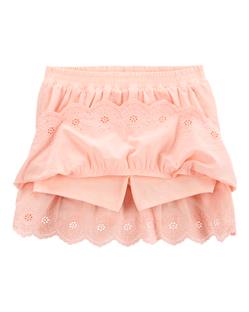 Girls Eyelet Skort - Pink, 