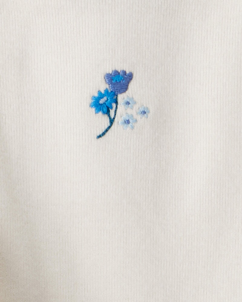 Baby Girl 3-Piece Floral Sherpa Long-Sleeve Bodysuit & Pant Set - Blue, image 3 of 6 slides