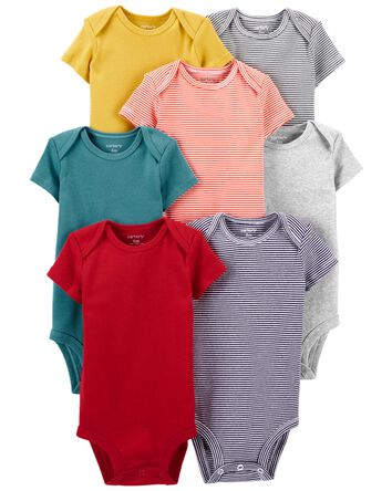 Baby 7-Pack Short-Sleeve Bodysuits, 