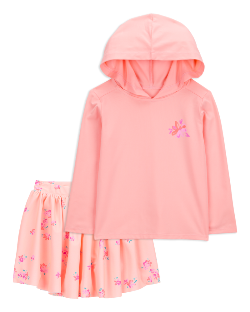 Toddler 2-Piece UPF 50+ Sun Protection Moisture Wicking Active Pullover & Skort Set - Coral
, image 1 of 9 slides